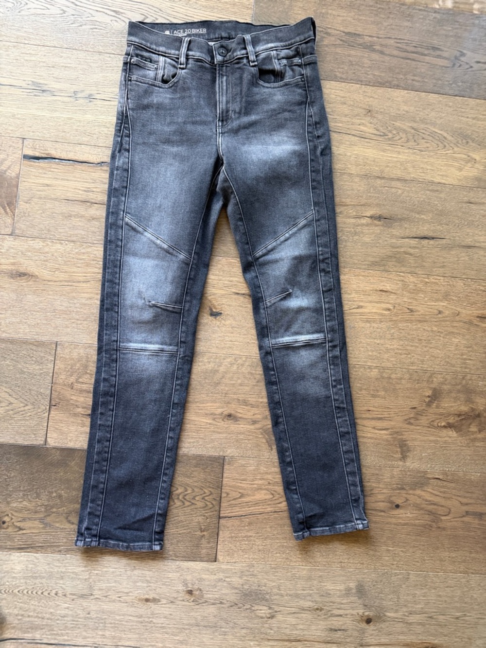 G-Star Raw 1 Ace biker 2.0 slim straight jeans  size 27 x 30